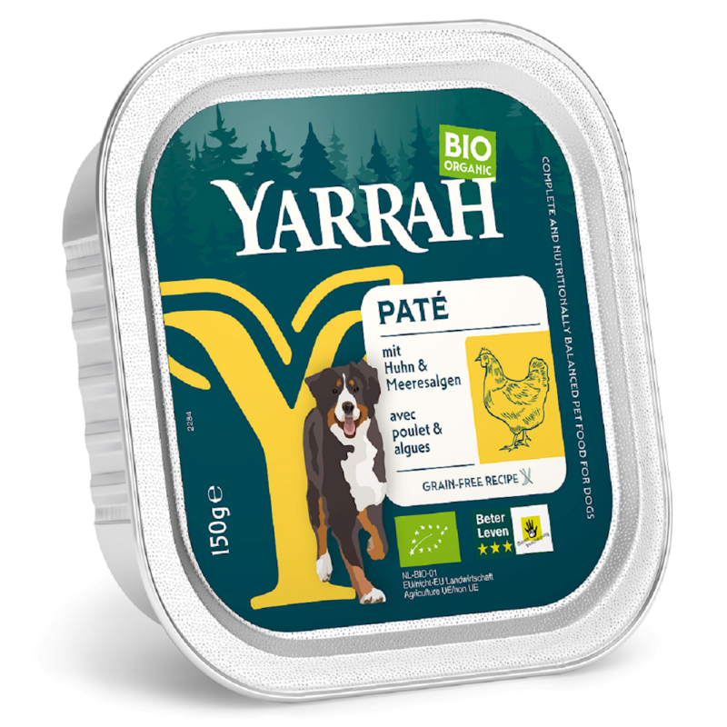 (DLA PSA) PASZTET Z KURCZAKA Z ALGAMI MORSKIMI BIO 150 g - YARRAH