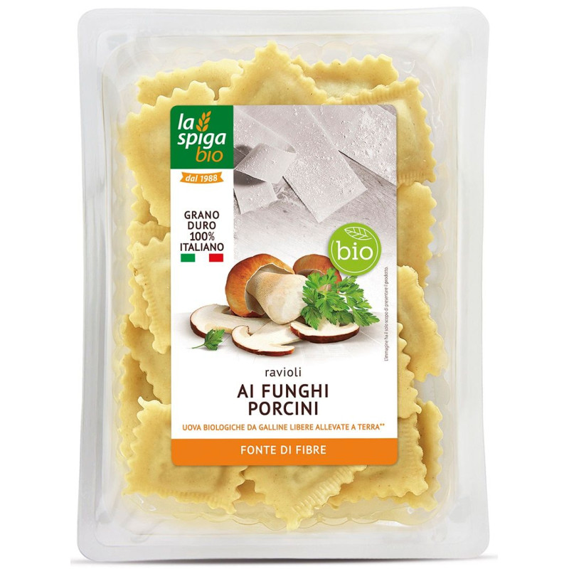 RAVIOLI ŚWIEŻE Z JAJKIEM I BOROWIKAMI BIO 250 g - LA SPIGA