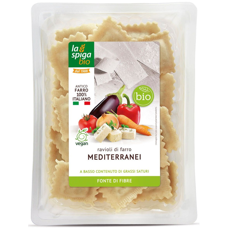 RAVIOLI ŚWIEŻE Z WARZYWAMI I TOFU BIO 250 g - LA SPIGA