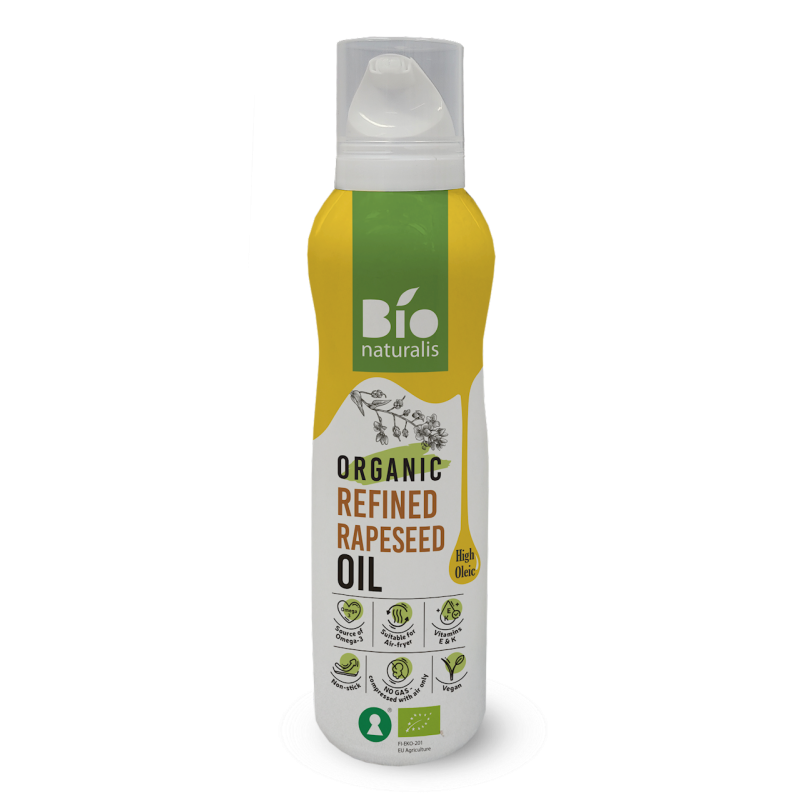OLEJ RZEPAKOWY (SPRAY) TŁOCZONY NA ZIMNO OMEGA-3 BIO 200 ml - EKKO (BIONATURALIS)
