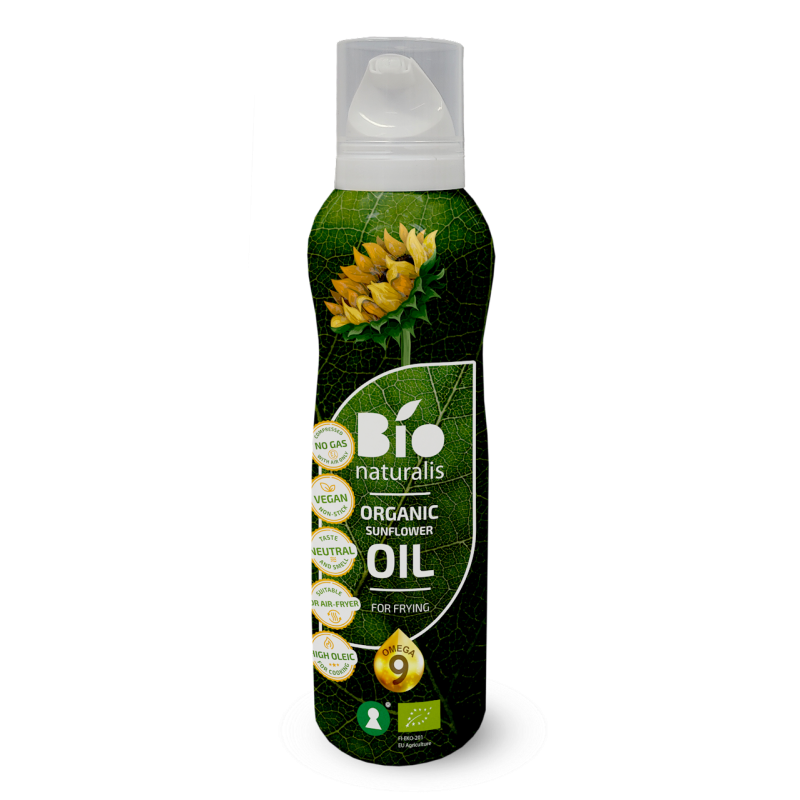 OLEJ SŁONECZNIKOWY (SPRAY) DO GOTOWANIA I SMAŻENIA TŁOCZONY NA ZIMNO BIO 200 ml - EKKO (BIONATURALIS)