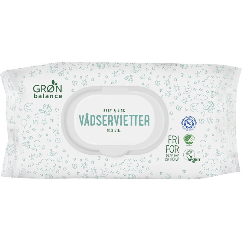 CHUSTECZKI NAWILŻANE PODRÓŻNE DLA DZIECI ECO 100 szt. - GRON BALANCE
