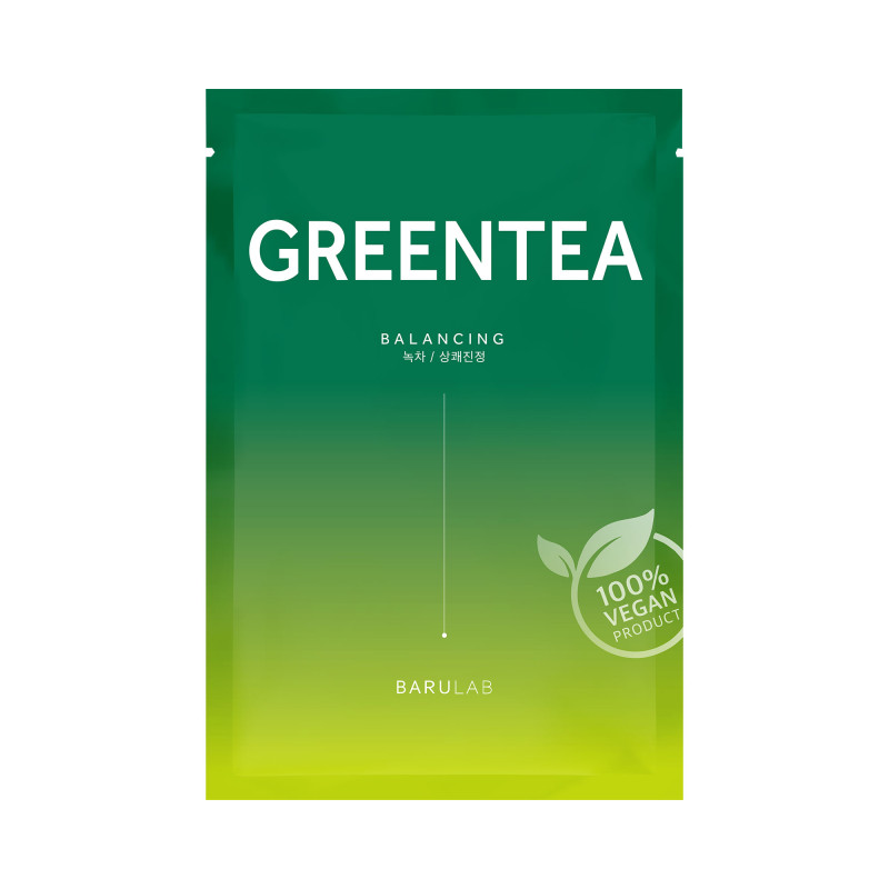MASECZKA DO TWARZY W PŁACHCIE HERBATA ZIELONA 23 g - BARULAB