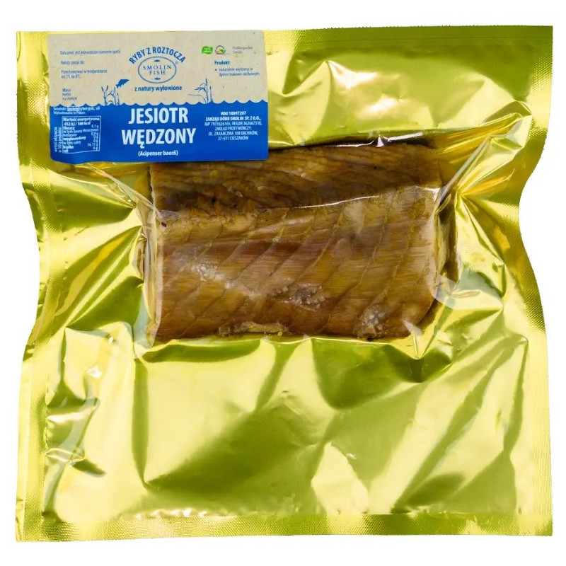 JESIOTR WĘDZONY POLĘDWICA (około 0,20 kg) - SMOLIN FISH (NA ZAMÓWIENIE)